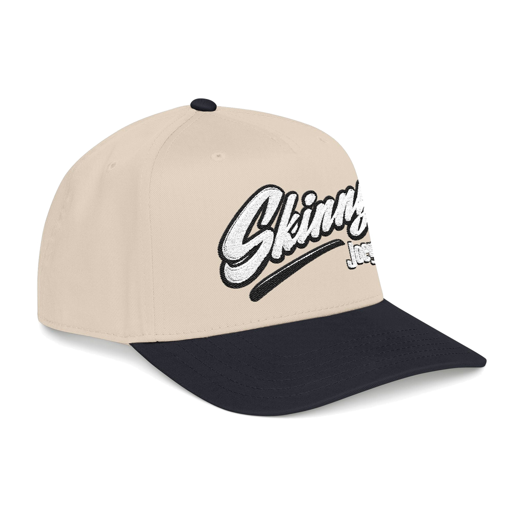 Skinny Jeans retro script two-tone cap, gallery photo 14, Skinny Joey's Cheesesteaks apparel