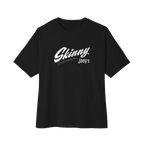 We Can Go Anywhere oversized script tee in black, The Skinny Podcast with Joey Merlino & Lil Snuff merch