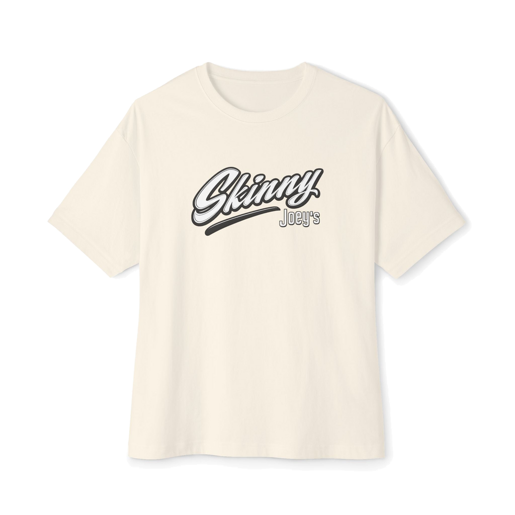 We Can Go Anywhere oversized script tee in natural, South Philly streetwear
