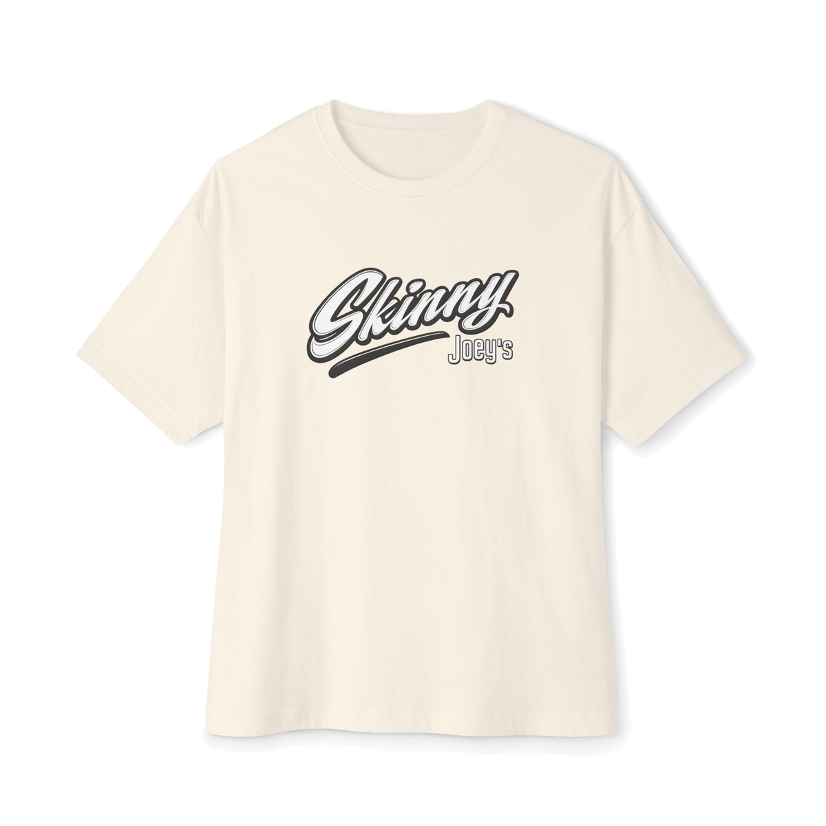 We Can Go Anywhere oversized script tee in natural, South Philly streetwear