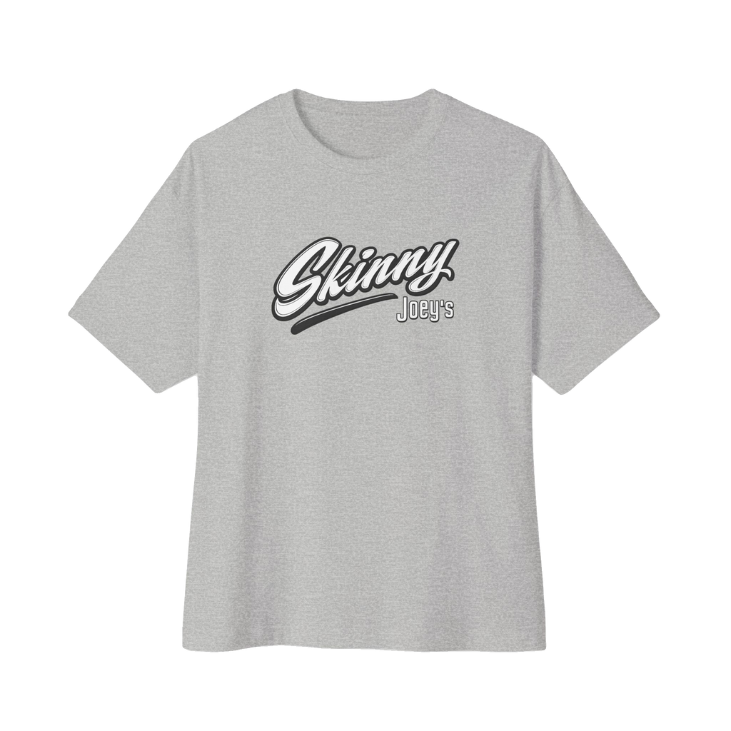 We Can Go Anywhere oversized script tee in athletic heather, The Skinny with Joey Merlino podcast merch