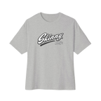 We Can Go Anywhere oversized script tee in athletic heather, The Skinny with Joey Merlino podcast merch