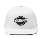 Skinny Joey Lil Snuff flat bill cap in white, Italian American pride apparel