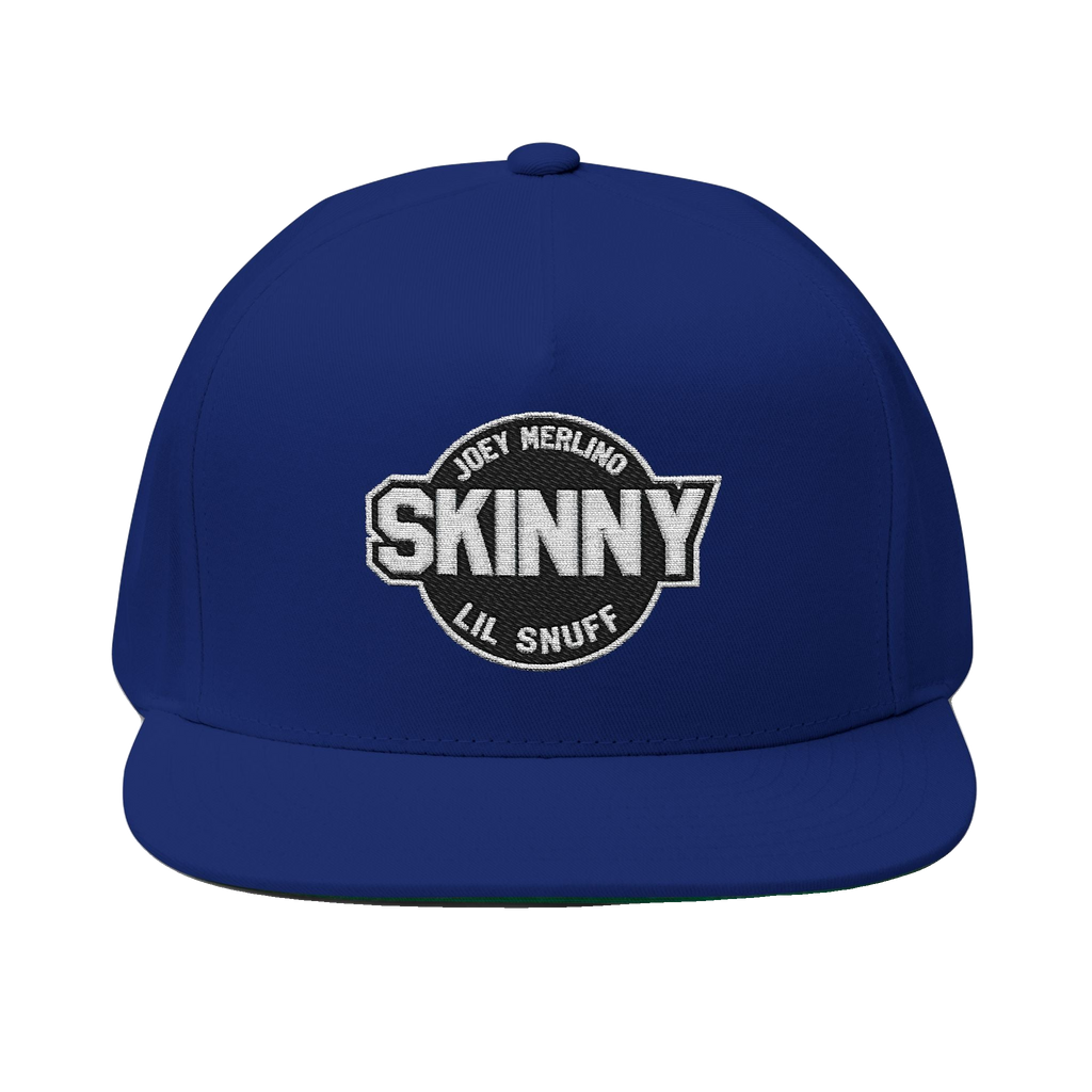 Skinny Joey Lil Snuff flat bill cap in royal blue, South Philly streetwear