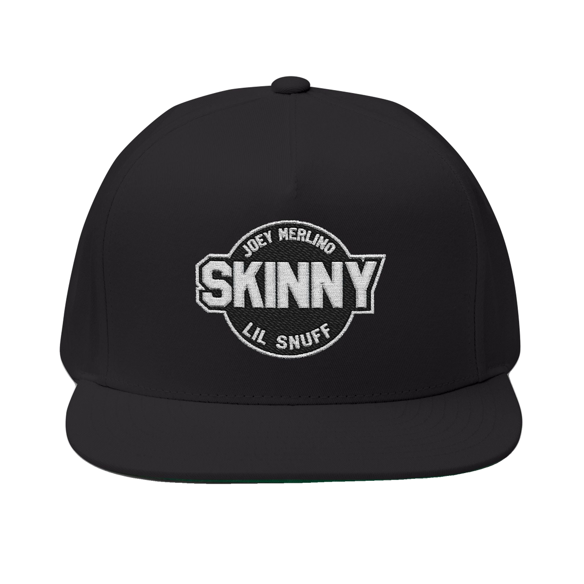 Skinny Joey Lil Snuff flat bill cap in black, Philadelphia streetwear
