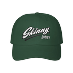 Skinny Joey's retro script dad cap in spruce green, The Skinny Podcast with Joey Merlino & Lil Snuff merch