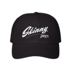 Skinny Joey's retro script dad cap in black, South Philly streetwear
