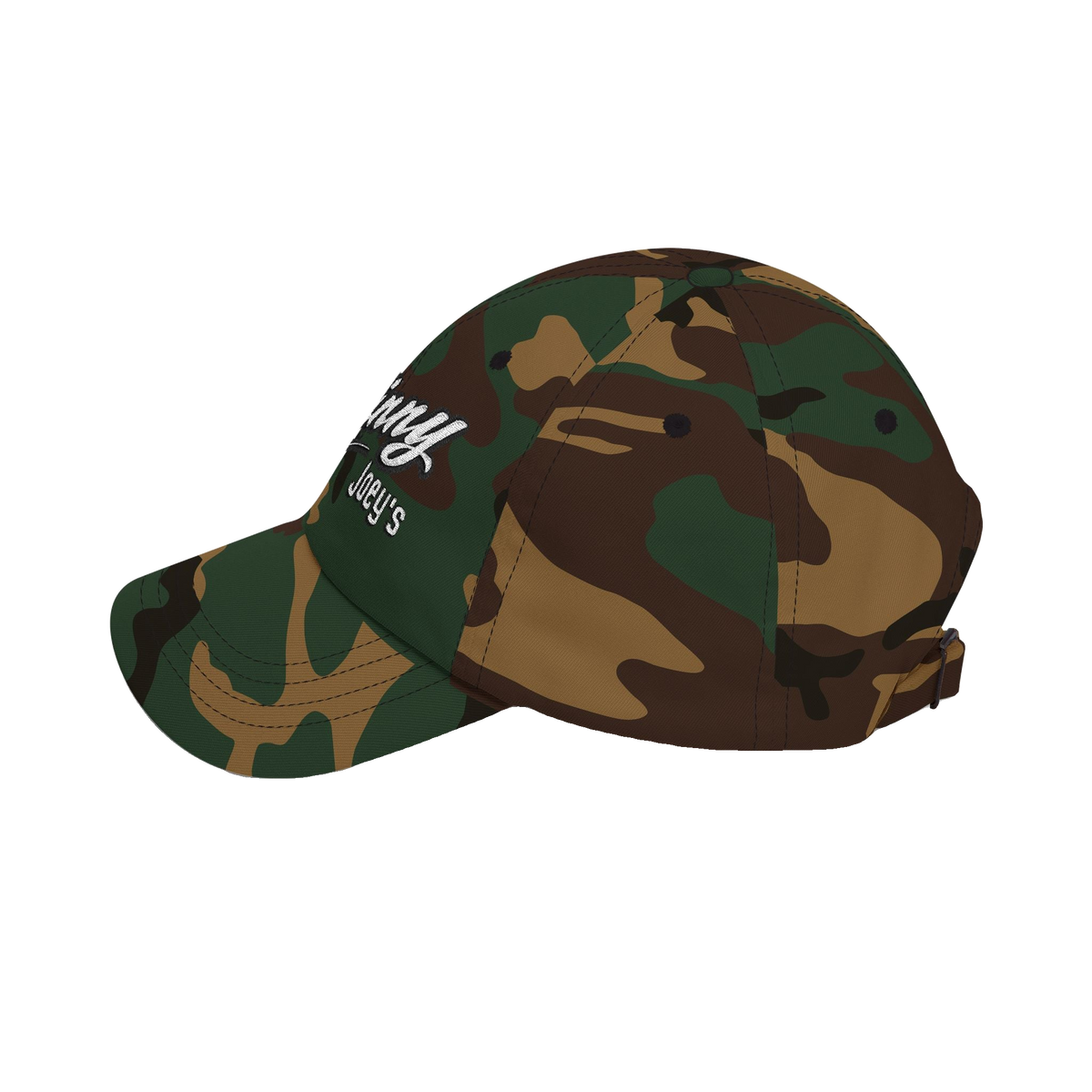 Skinny Joey's retro script dad cap, The Skinny with Joey Merlino podcast merch