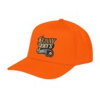 Philly Flyers snapback cap in neon orange, Skinny Joey's Cheesesteaks apparel