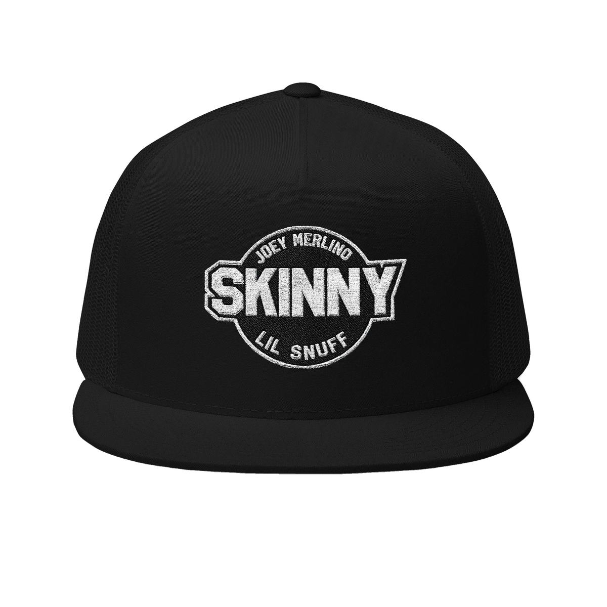 Skinny vintage logo trucker cap in black, Philly culture apparel