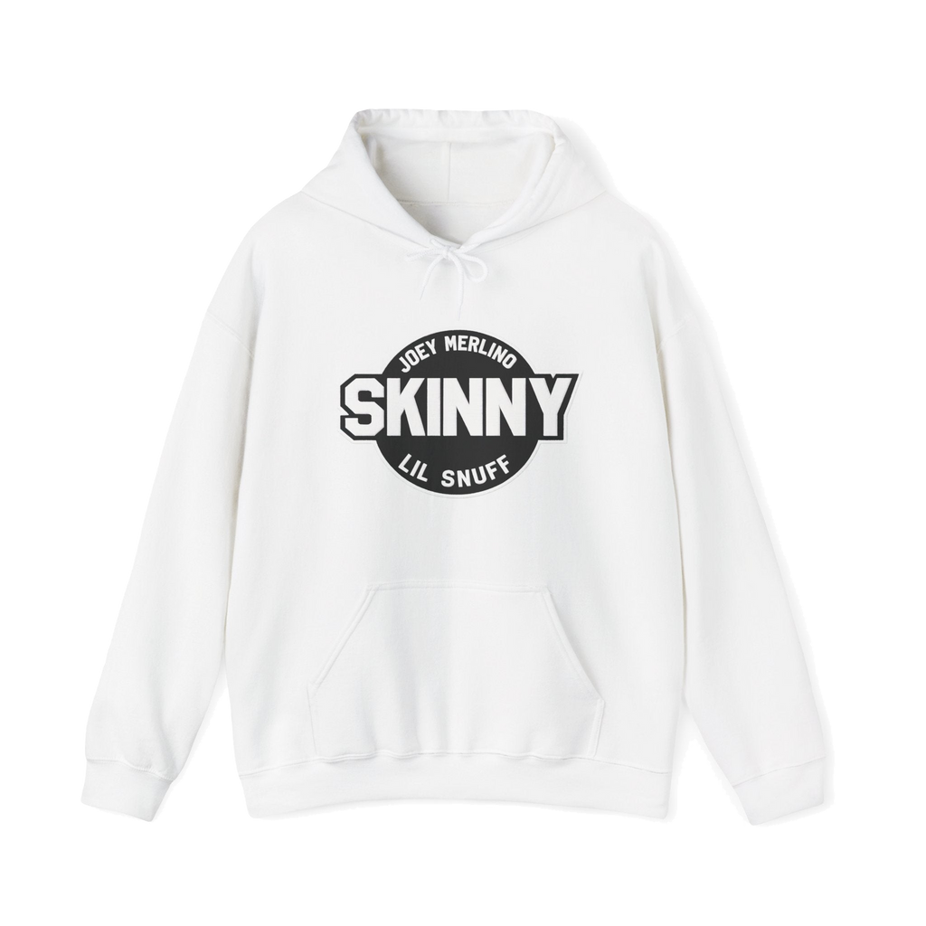 Skinny We Can Go Anywhere hoodie in white, South Philly streetwear
