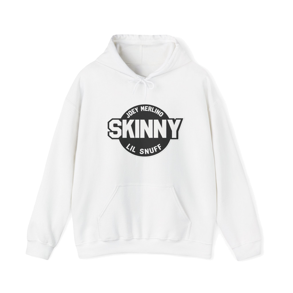 Skinny We Can Go Anywhere hoodie in white, South Philly streetwear