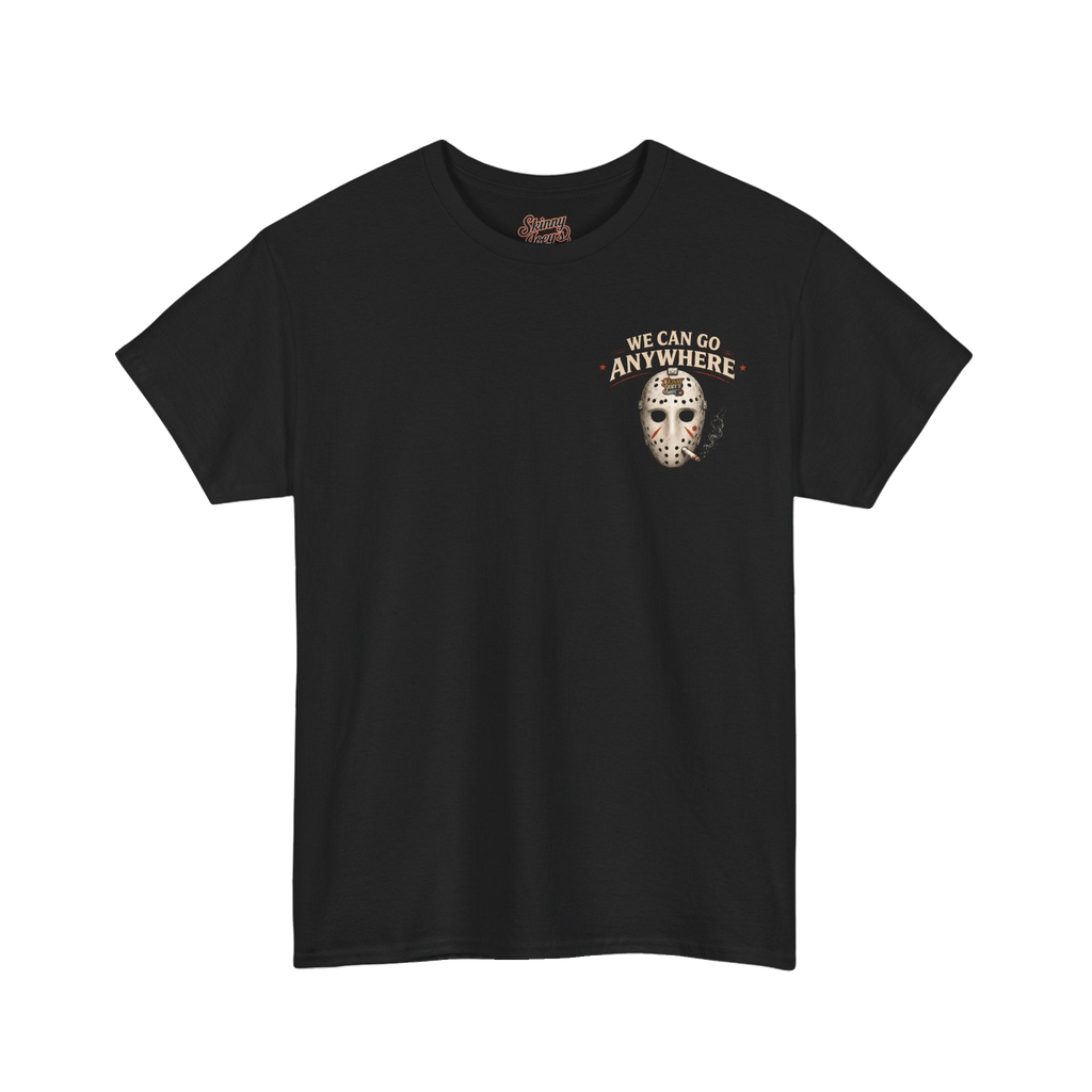 We Can Go Anywhere playoff 3XL-5XL tee, Skinny Joey's Cheesesteaks apparel