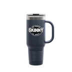 Skinny Joey x Lil Snuff 40oz travel mug in navy blue, Skinny Joey's Cheesesteaks apparel