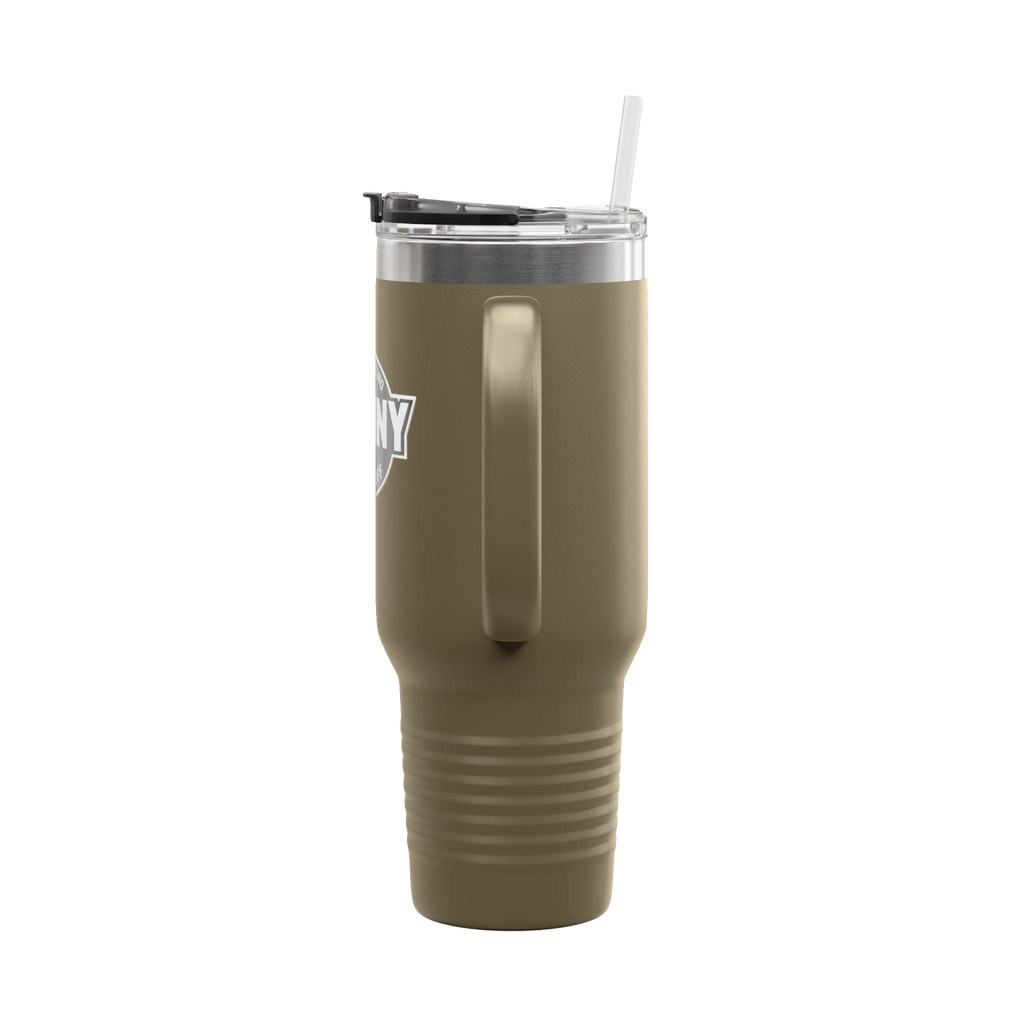 Skinny Joey x Lil Snuff 40oz travel mug, The Skinny Podcast with Joey Merlino & Lil Snuff merch