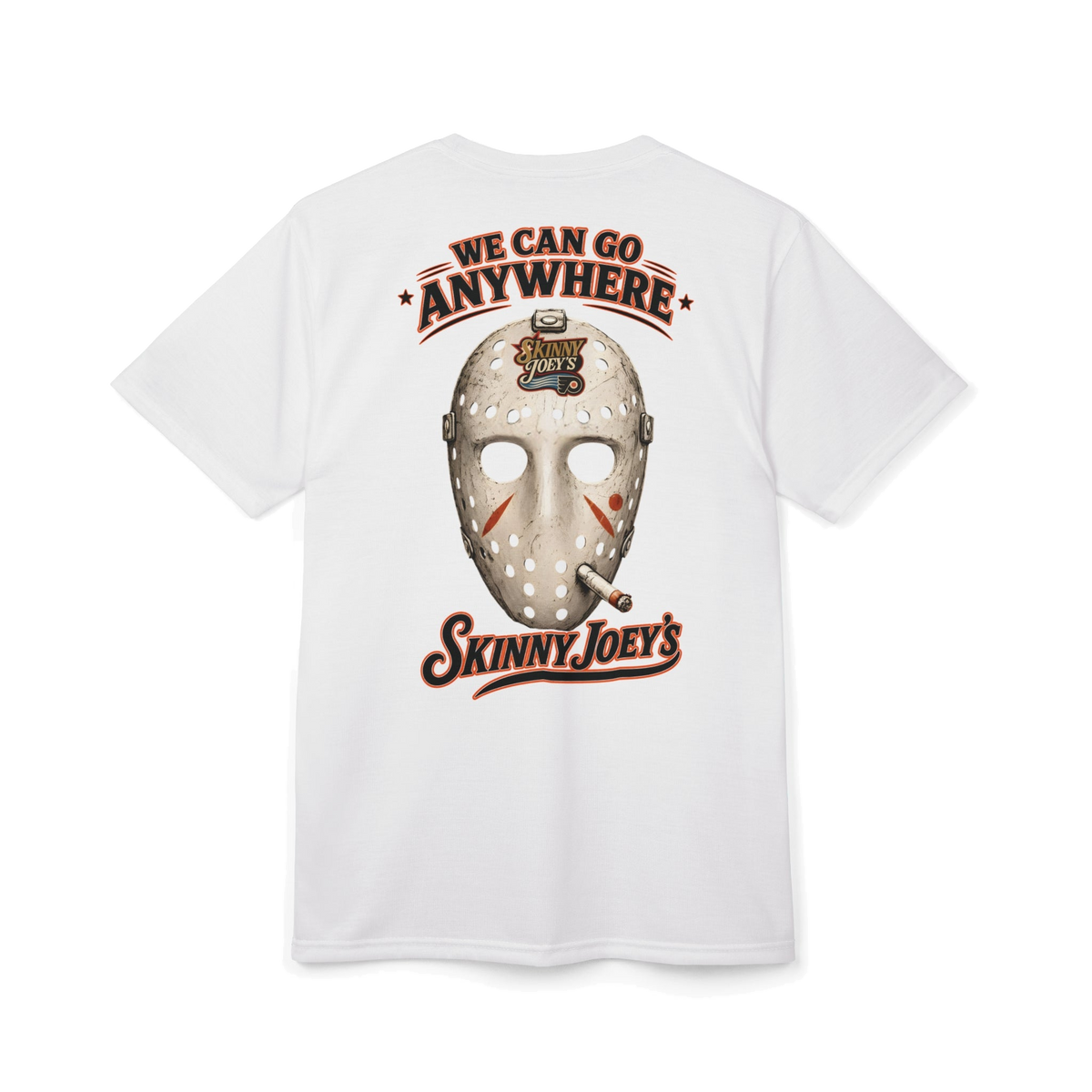 Playoff Hockey all-over print tee, The Skinny Podcast with Joey Merlino & Lil Snuff merch