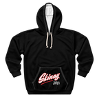 Skinny Joey's vintage script pullover hoodie, main product photo, The Skinny Podcast with Joey Merlino & Lil Snuff merch