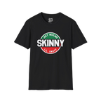 The Skinny Italian logo tee in black, Philly culture apparel