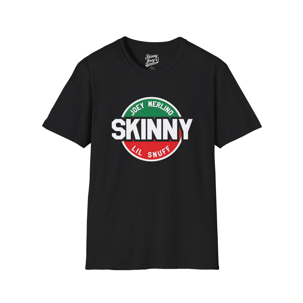 The Skinny Italian logo tee in black, Philly culture apparel