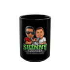 The Skinny Podcast black coffee mug, Philadelphia streetwear