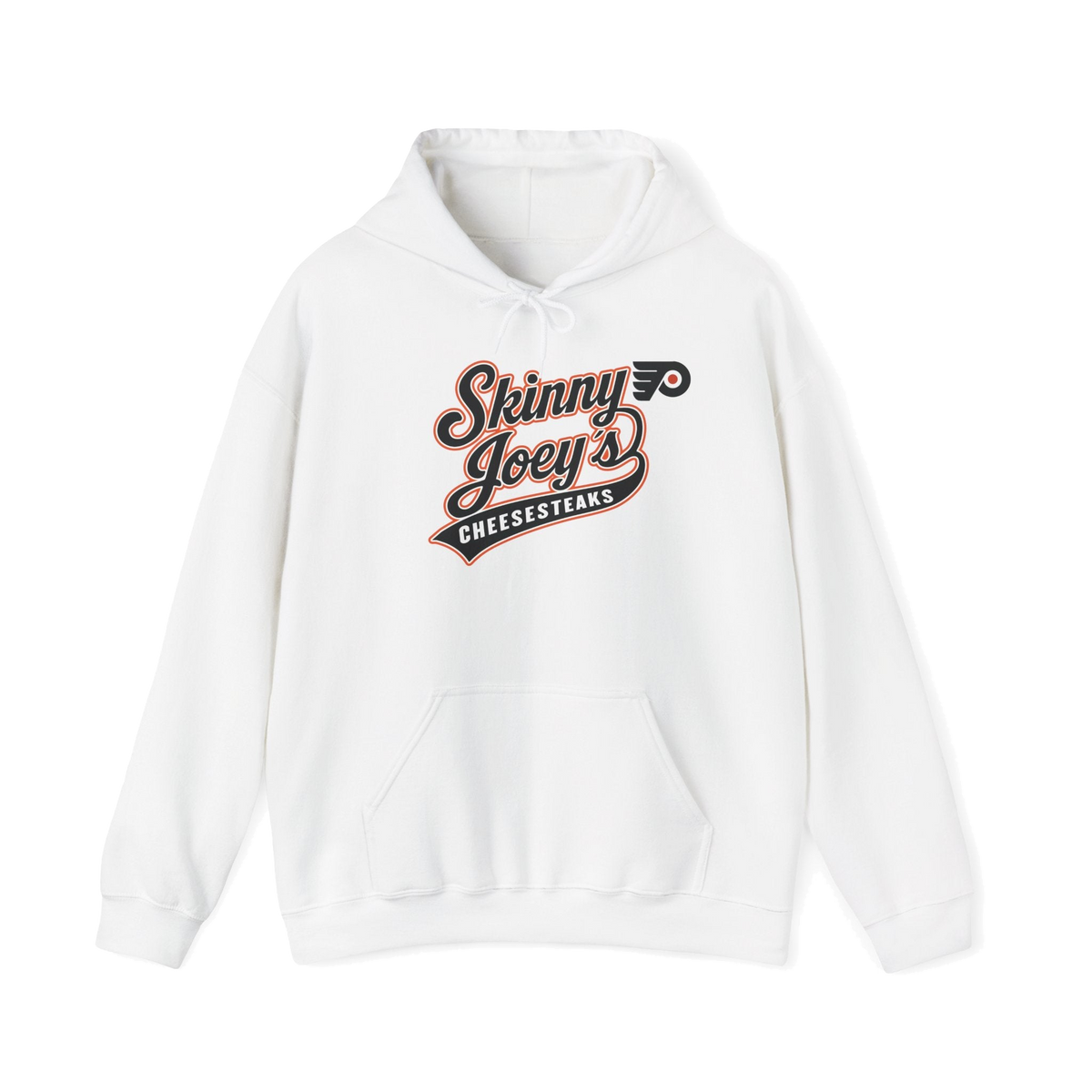 Philly Flyers 3XL-5XL hoodie in white, Italian American pride apparel