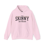 The Skinny Podcast fleece hoodie in light pink, The Skinny Podcast with Joey Merlino & Lil Snuff merch