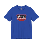 Official Wildwood graphic tee in royal blue, The Skinny with Joey Merlino podcast merch