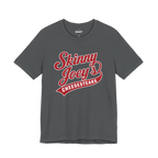 Retro Diner logo graphic tee in asphalt, Skinny Joey's Cheesesteaks apparel