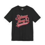 Retro Diner logo graphic tee in solid black blend, Philadelphia streetwear