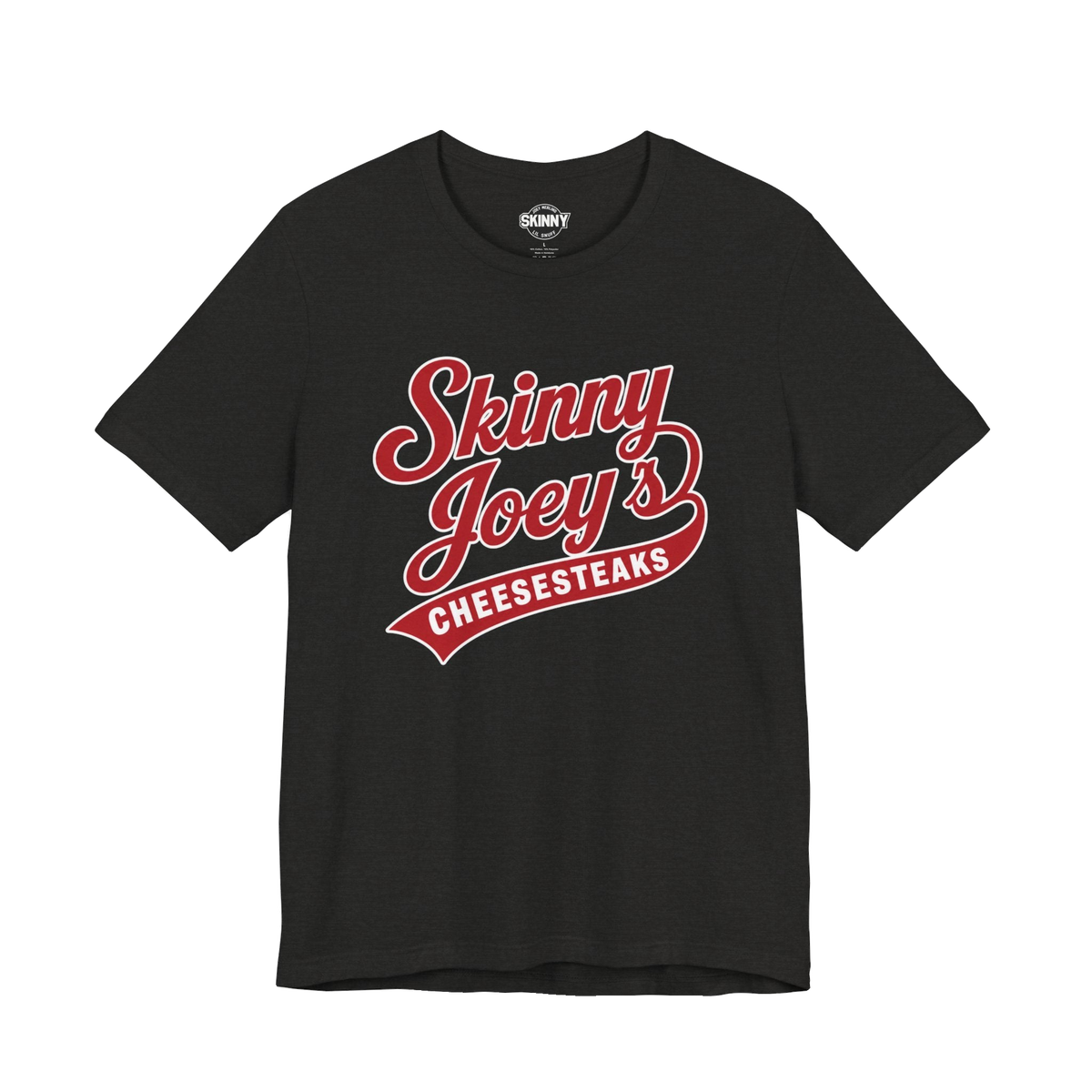 Retro Diner logo graphic tee in black heather, Philly culture apparel