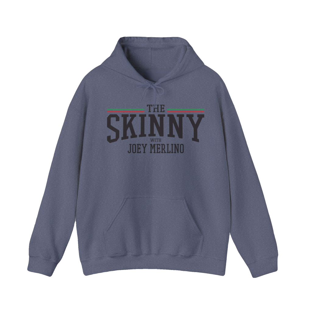 Where Loyalty Meets Legacy hoodie in heather navy, Skinny Joey's Cheesesteaks apparel