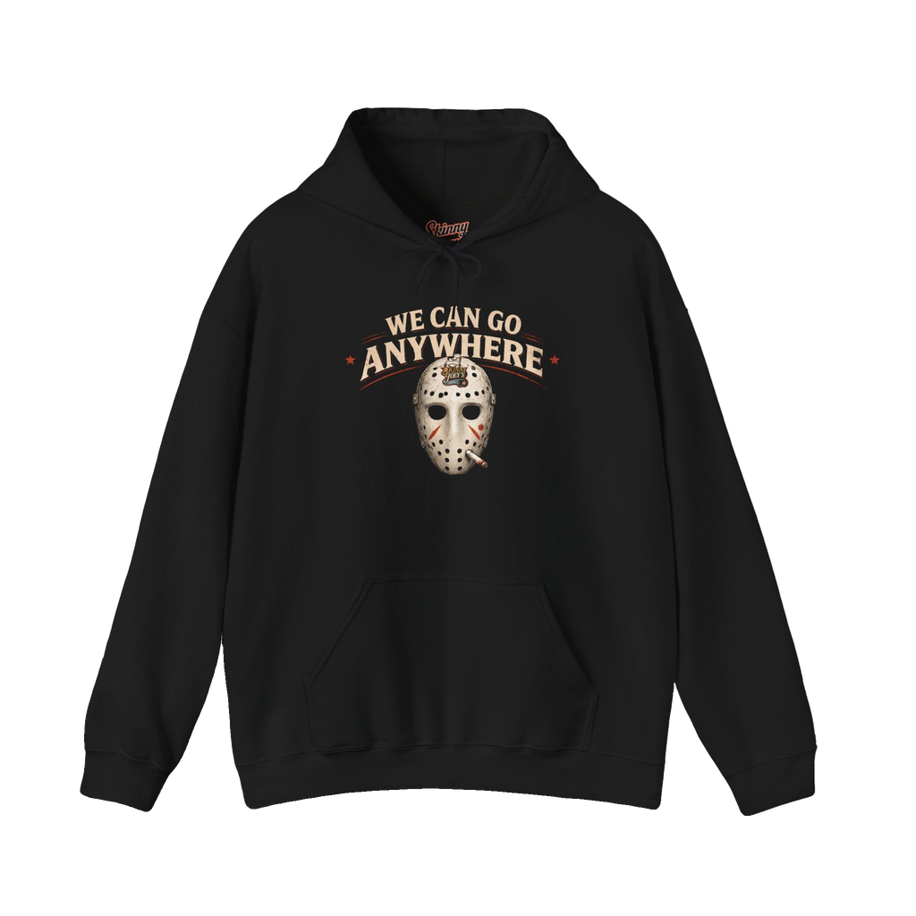 Skinny Joey's hockey mask hoodie, main product photo, South Philly streetwear