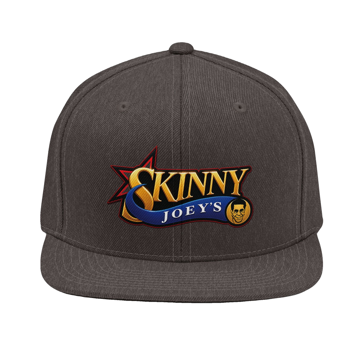 Skinny Joey's retro logo snapback cap in dark heather gray, South Philly streetwear