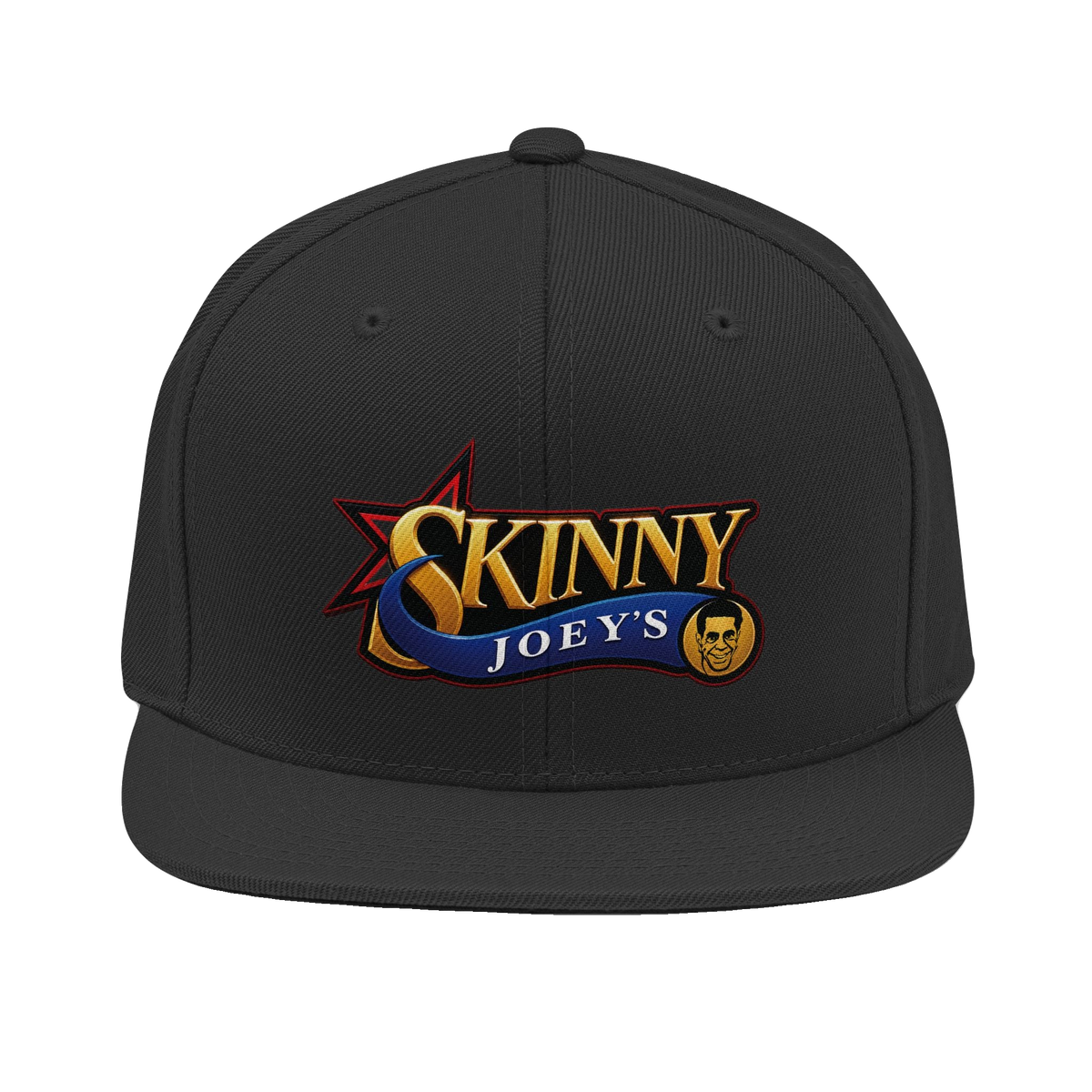 Skinny Joey's retro logo snapback cap in black, Skinny Joey's Cheesesteaks apparel