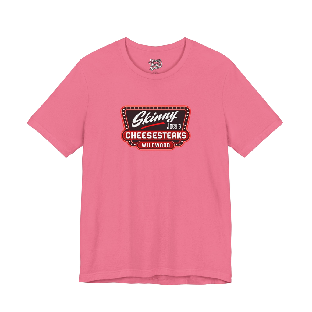 Official Wildwood graphic tee in charity pink, Philly culture apparel