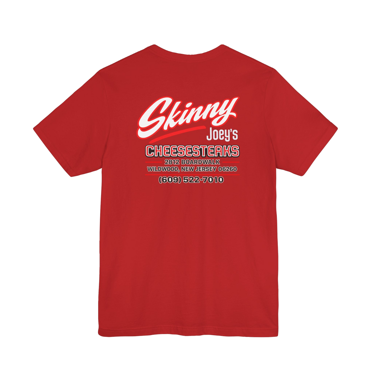 Official Wildwood graphic tee, Skinny Joey's Cheesesteaks apparel