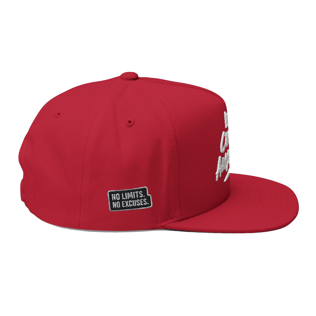 We Can Go Anywhere embroidered snapback, side view, The Skinny Podcast with Joey Merlino & Lil Snuff merch