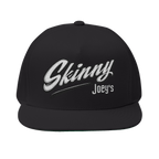 Skinny Joey's embroidered flat bill cap in black, Skinny Joey's Cheesesteaks apparel