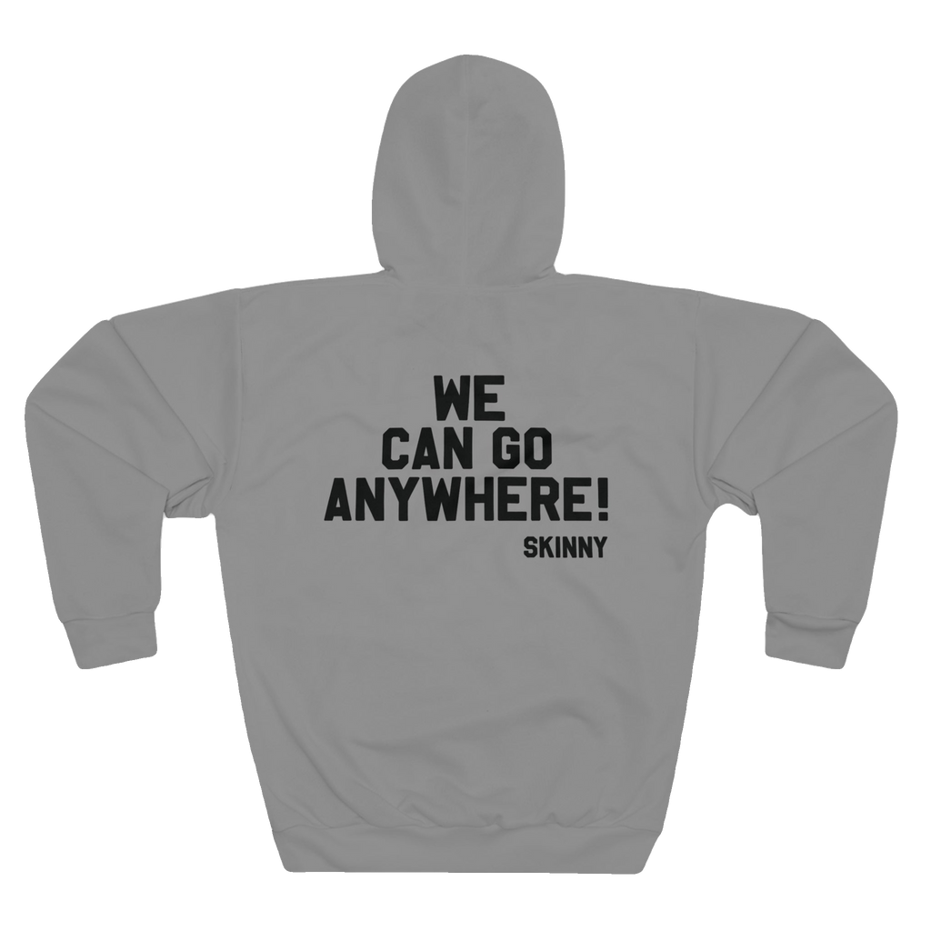 We Can Go Anywhere all-over print hoodie, Philly culture apparel