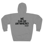 We Can Go Anywhere all-over print hoodie, Philly culture apparel