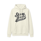 Philly Diner logo hooded sweatshirt in off white, Italian American pride apparel
