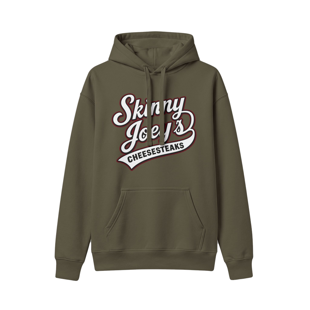 Philly Diner logo hooded sweatshirt in olive, The Skinny with Joey Merlino podcast merch