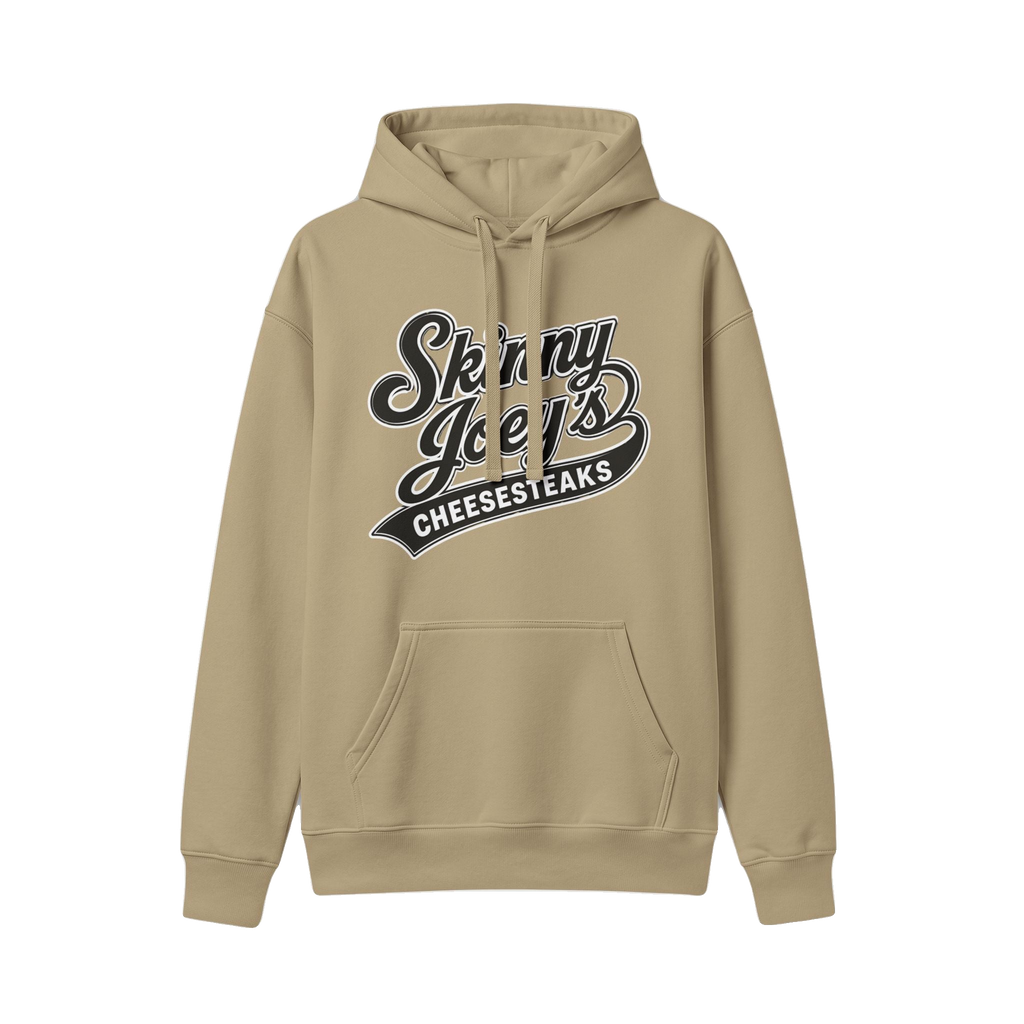 Philly Diner logo hooded sweatshirt in tan, Philly culture apparel