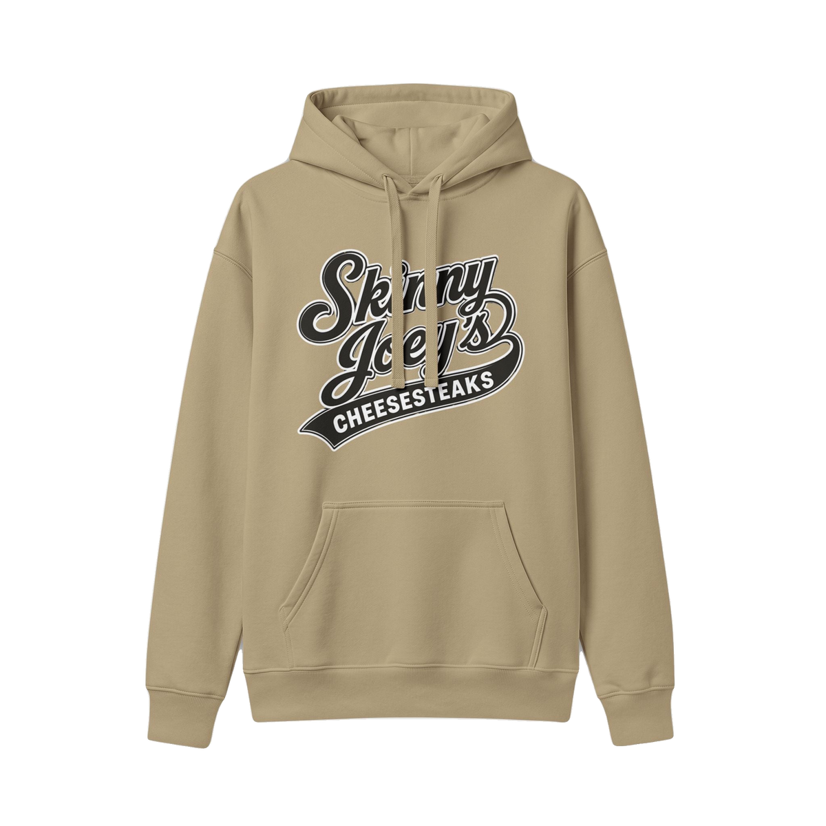 Philly Diner logo hooded sweatshirt in tan, Philly culture apparel