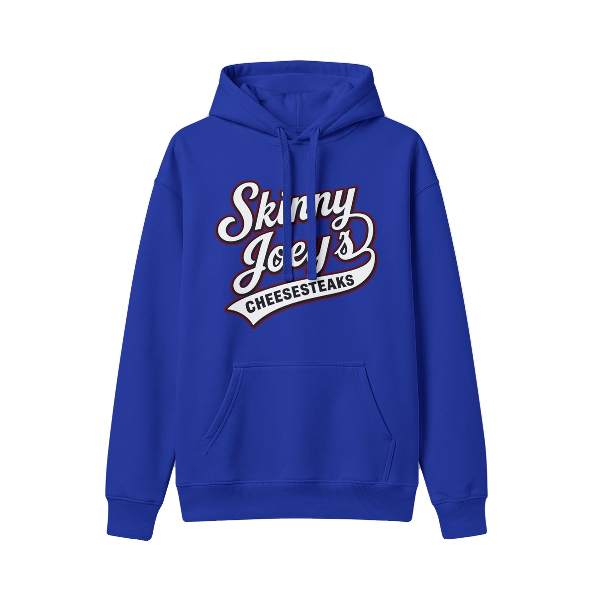 Philly Diner logo hooded sweatshirt in deep royal, The Skinny Podcast with Joey Merlino & Lil Snuff merch
