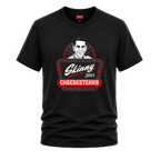 Skinny Joey's Cheesesteaks graphic tee in black, The Skinny Podcast with Joey Merlino & Lil Snuff merch