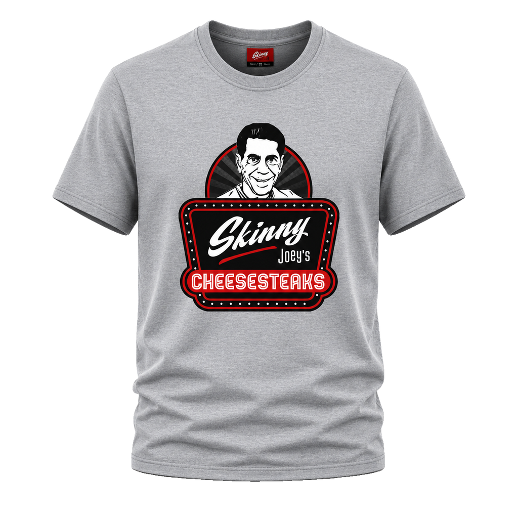 Skinny Joey's Cheesesteaks graphic tee in sport grey, Skinny Joey's Cheesesteaks apparel