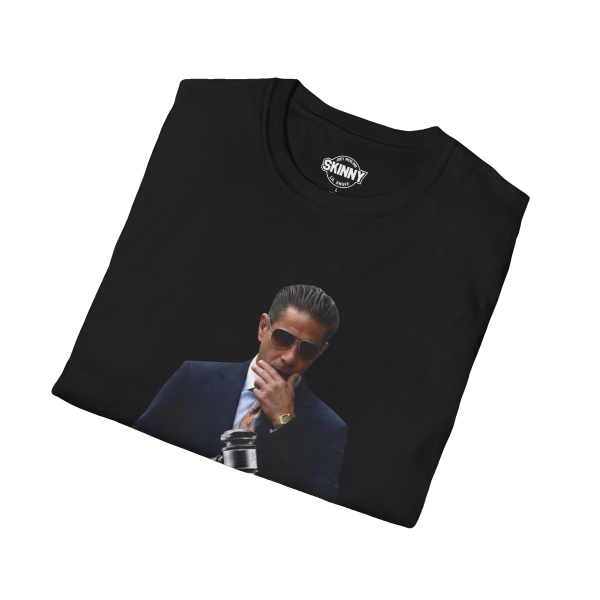 Joey Merlino Acquitted graphic tee, Skinny Joey's Cheesesteaks apparel