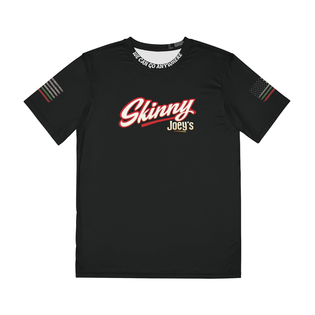 Skinny Joey's signature script athletic tee, main product photo, South Philly streetwear
