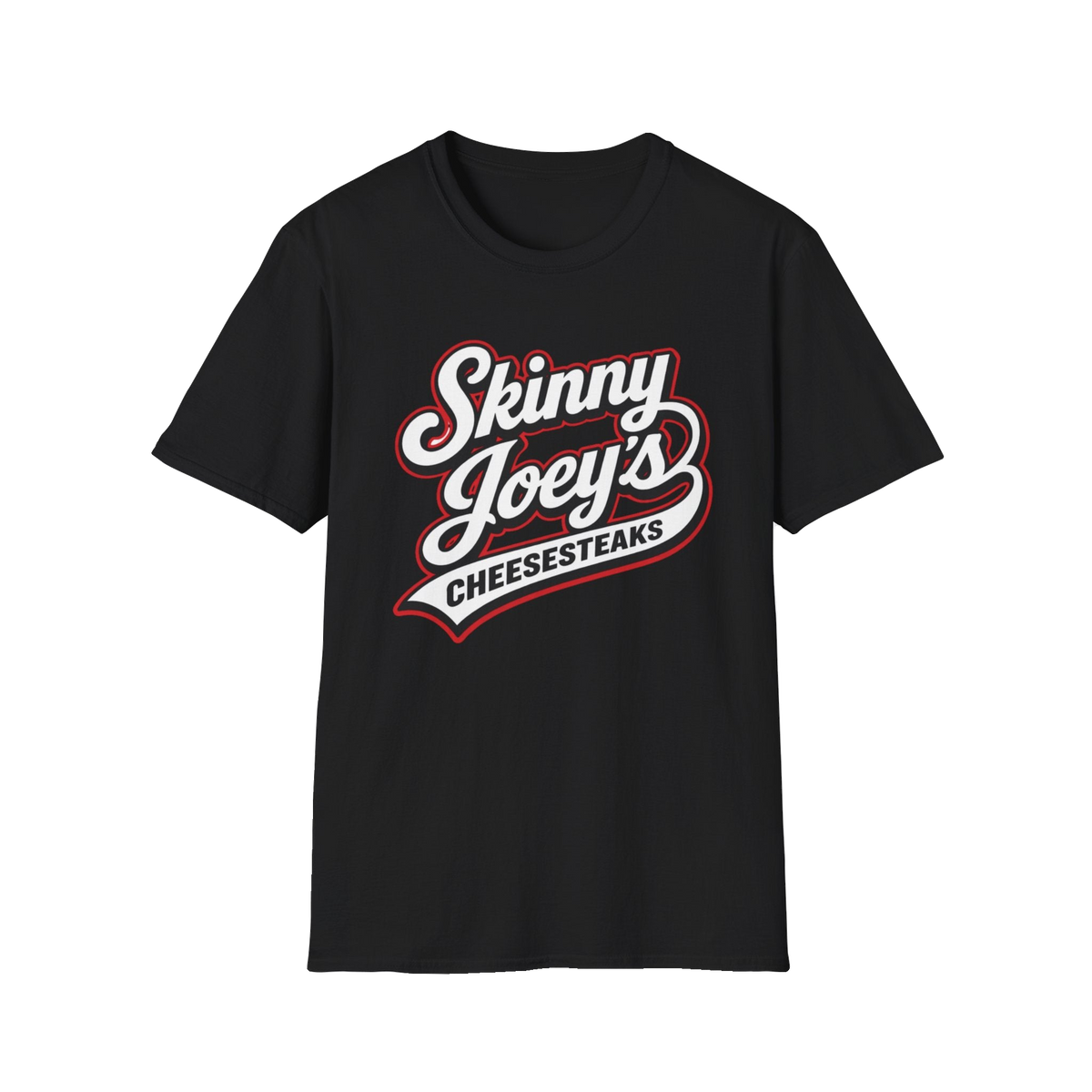 Skinny Joey's Cheesesteaks graphic tee in black, South Philly streetwear